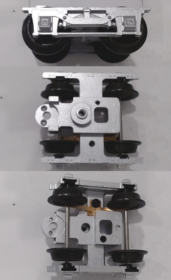 TENDER TRUCK / 4-WHEEL / REAR / SILVER / W/O COUPLER /.RAILKING CRUSADER 4-6-2