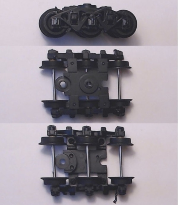 TENDER TRUCK / 6-WHEEL / FRONT & REAR / BLACK / W/CHAINS / PS 3 / PREMIER AUXILIARY WATER TENDER II & III 