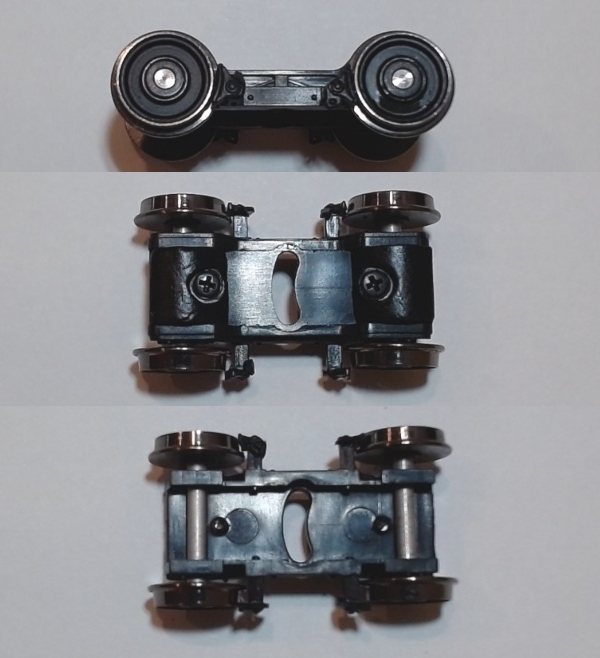 4-WHEEL PILOT TRUCK / BLACK / W/BLACK WHEELS / HO SCALE K-4s 4-6-2