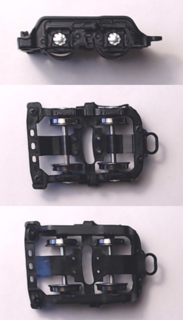 4-WHEEL TRAILING TRUCK / BLACK W/SILVER JOURNAL BOXES / HO SCALE BIG BOY 4-8-8-4