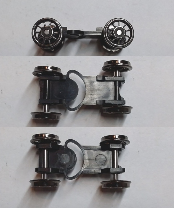 4-WHEEL PILOT TRUCK / W/SPOKED WHEELS / BLACK / HO SCALE N&W J 4-8-4