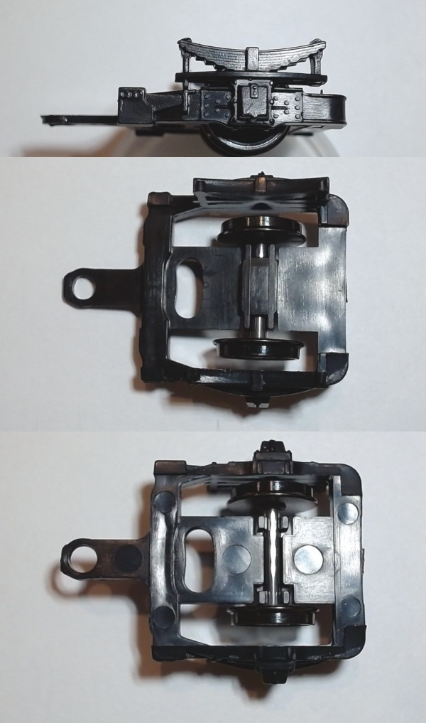 2-WHEEL TRAILING TRUCK / BLACK / HO SCALE TRIPLEX 2-8-8-8-2 