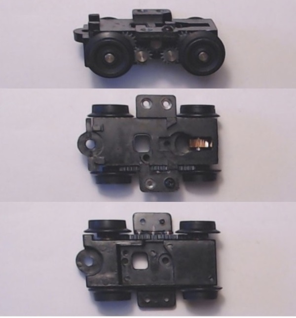 4-WHEEL TRUCK / POWERED / SMALL / TOP MOUNT FRAMES / USE BI-0000089 MOUNT / USE MOTORS W/MD012-M30 WORM