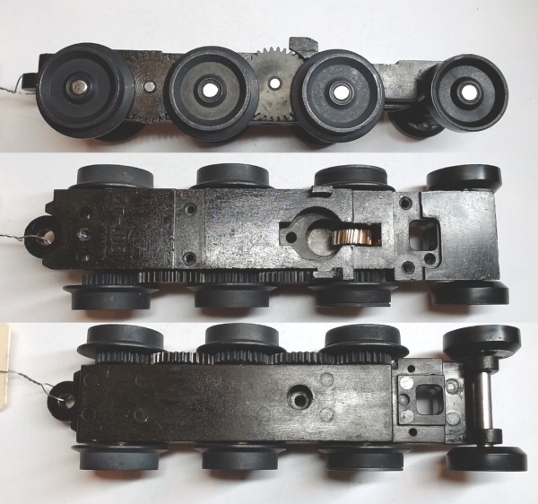 8-WHEEL TRUCK / POWERED / TOP MOUNT FRAMES / 1 HOLE PILOT / USE BI-0000016 MOTOR MOUNT / USE MOTOR W/MD105-M38 WORM / PREMIER DD40AX