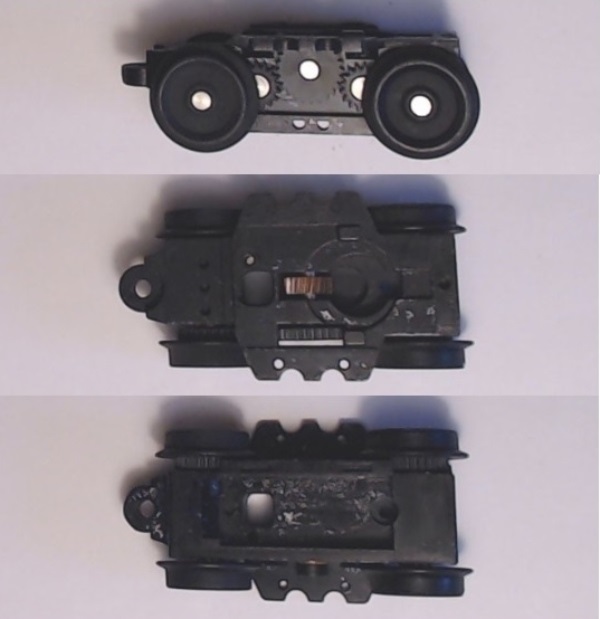 4-WHEEL TRUCK / POWERED / LONG FRONT / BOTTOM MOUNT FRAMES / 2 HOLE PILOT MOUNT / USE BI-0000009 MOUNT / USE MOTOR W/MD001-M8 WORM / SAME AS DA2100022