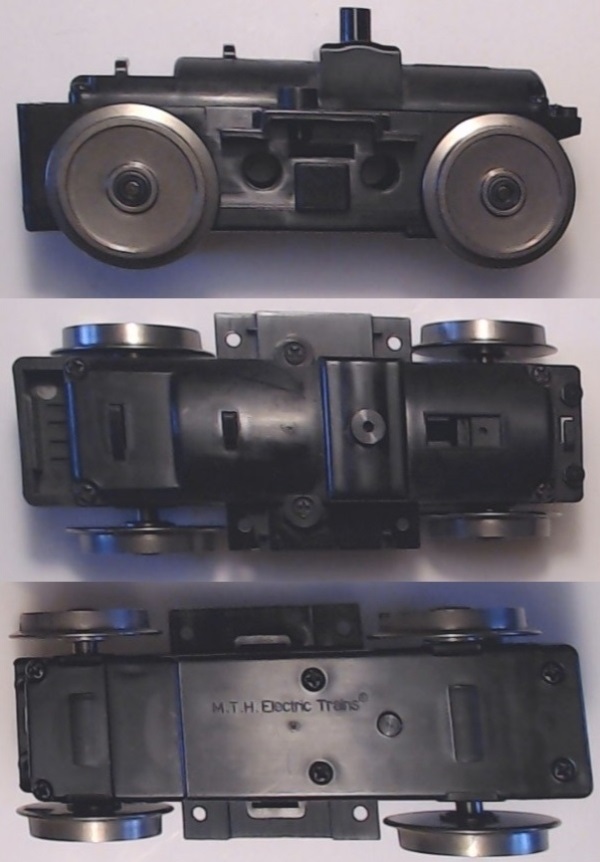 4-WHEEL TRUCK / NON-POWERED / BLACKENED WHEELS / RAILKING ONE GAUGE F-3B