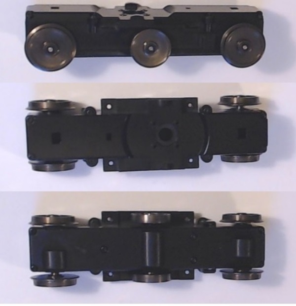 6-WHEEL TRUCK / POWERED / BLACKENED WHEELS / RAILKING ONE GAUGE ALCO PA & PB