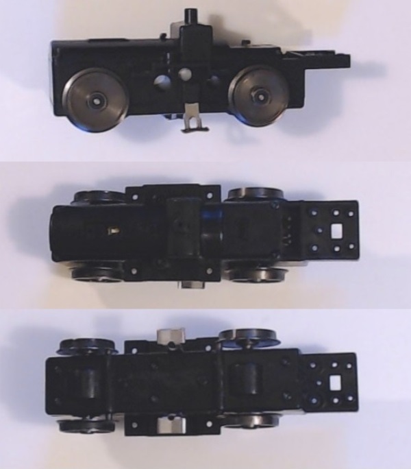 4-WHEEL TRUCK / POWERED / REAR / BLACKENED WHEELS / RAILKING ONE GAUGE DASH-8