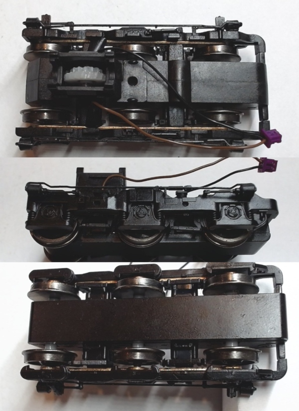 6-WHEEL TRUCK / POWERED / REAR / BLACK / HO SCALE DASH-9
