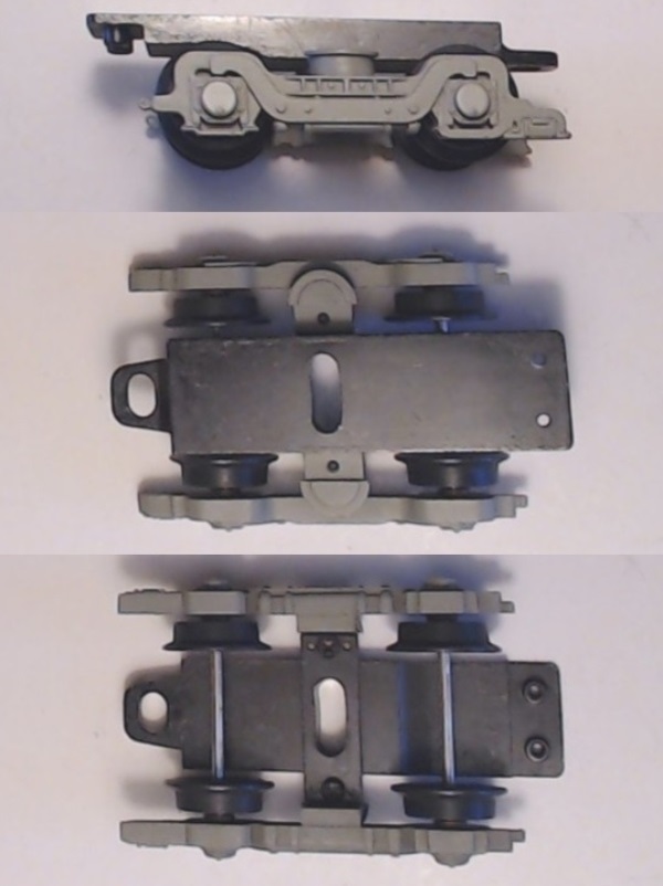 4-WHEEL PILOT TRUCK / FRONT / W/SIDE FRAMES / GRAY / PREMIER M-1 STEAM TURBINE ELECTRIC