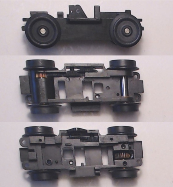 4-WHEEL TRUCK / POWERED / SMALL / W/IDLER GEAR FOR PUMP HANDLE / RAILKING HANDCAR