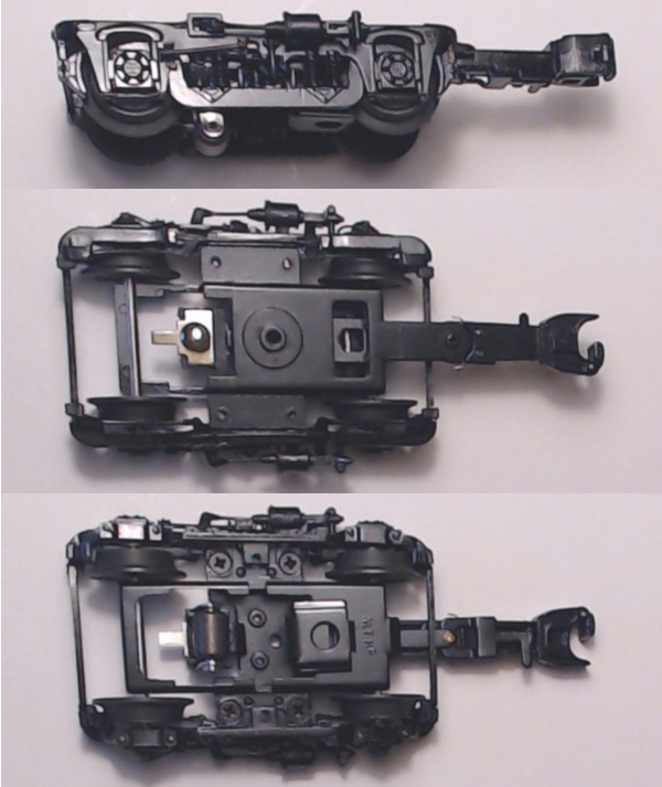 TRUCK / PASSENGER / 2-AXLE / W/HIDDEN TAB / W/PICK UP / BLACK / PREMIER 70' STREAMLINED CARS