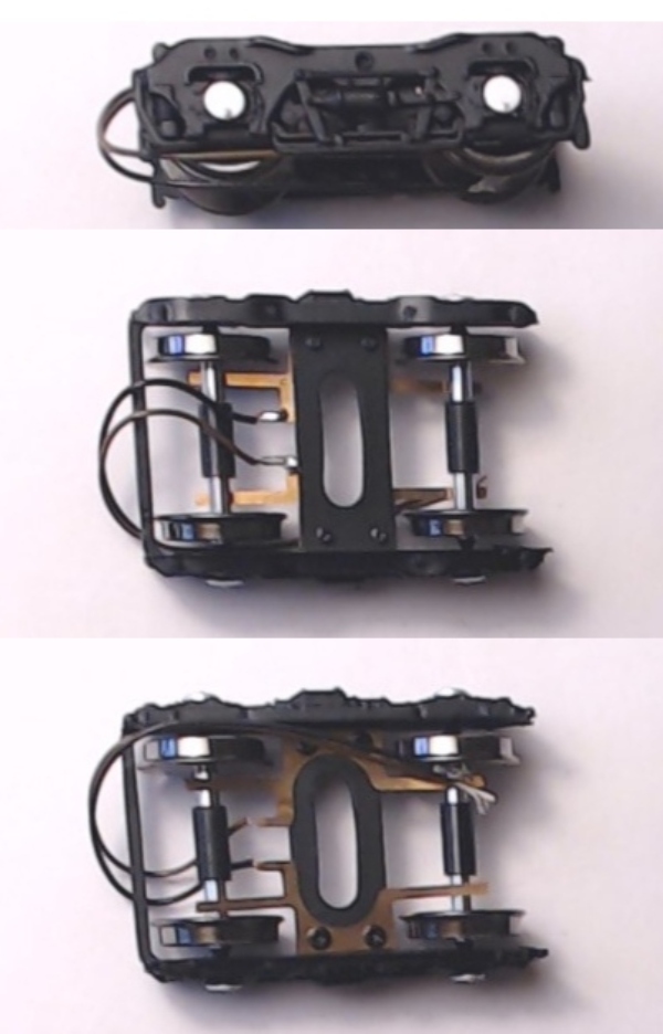 TENDER TRUCK / 4-WHEEL / BLACK W/SILVER JOURNALS / FRONT / HO SCALE BIG BOY 4-8-8-4 & CHALLENGER 4-6-6-4