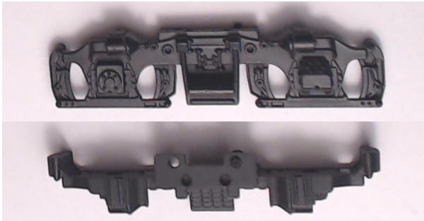 SIDE FRAME / 2-AXLE / LH & RH / BLACK / BOTTOM MOUNT / PS 2 / RAILKING & PREMIER F-3 / ALT# DB-2150002