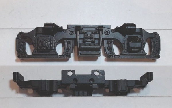 SIDE FRAME / 2-AXLE / LH & RH / BLACK / BOTTOM MOUNT / PS 2 / RAILKING F-3 / ALT# DB-2150002