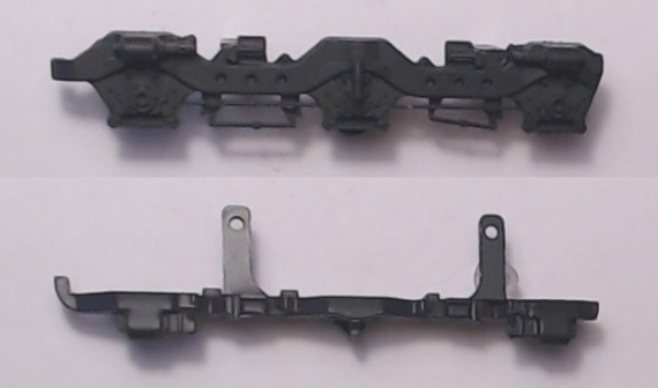 SIDE FRAME / 3-AXLE / LR & RF / TOP MOUNT / BNSF GREEN / PREMIER SD40-2 & SD70MAC