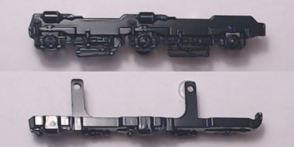 SIDE FRAME / 3-AXLE / RF & LR / TOP MOUNT / BNSF GREEN / PREMIER SD70MAC & SD40-2