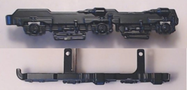 SIDE FRAME / 3-AXLE / RF & LR / BNSF GREEN / PREMIER SD90MAC