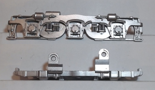 SIDE FRAME / 3-AXLE / LF & RR / SILVER / TOP MOUNT / PS 1 / RAILKING ALCO PA-1
