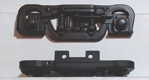 SIDE FRAME / 2-AXLE / RH FRONT / BLACK / BOTTOM MOUNT / PS 2 / RAILKING RDC BUDD CAR