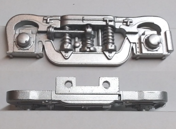 SIDE FRAME / 2-AXLE / RF & LR / SILVER / BOTTOM MOUNT / RDC BUDD CAR