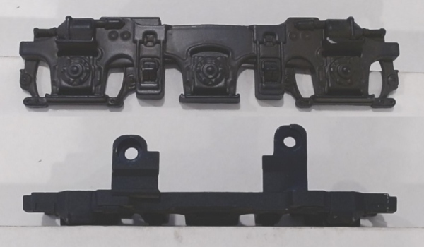 SIDE FRAME / 3-AXLE / RR & LF / BLUE / TOP MOUNT / PS 2 / RAILKING E-8