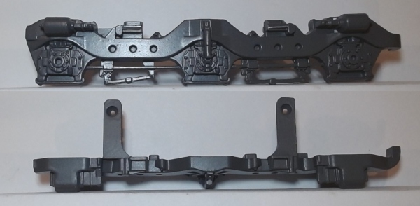 SIDE FRAME / 3-AXLE / LF & RR / UP GRAY / TOP MOUNT / PS 2 / (RAILKING SCALE) / RAILKING SD60