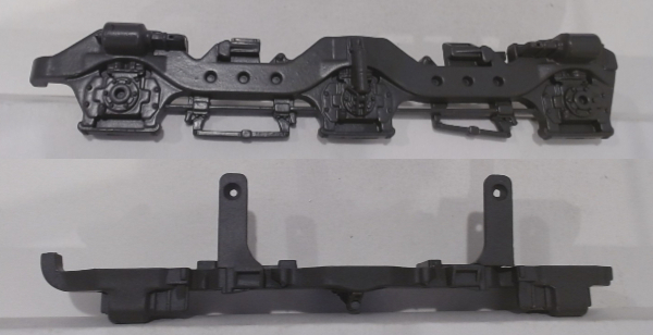 SIDE FRAME / 3-AXLE / RF & LR / UP GRAY / TOP MOUNT / PS 2 / (RAILKING SCALE) / RAILKING SD60