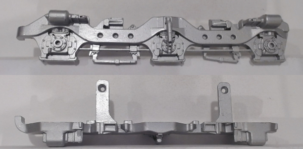 SIDE FRAME / 3-AXLE / RF & LR / SILVER / TOP MOUNT / PS 2 / (RAILKING SCALE) / RAILKING SD60