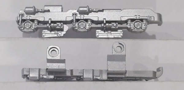 SIDE FRAME / 3-AXLE / RF & LR / SILVER / TOP MOUNT / RAILKING SD90MAC