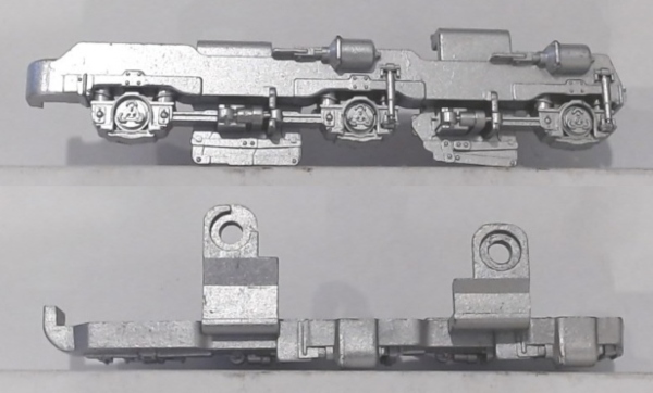 SIDE FRAME / 3-AXLE / LF & RR / SILVER / TOP MOUNT / RAILKING SD90MAC