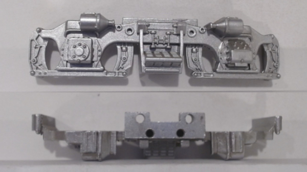 SIDE FRAME / 2-AXLE / LH & RH / SILVER / BOTTOM MOUNT / RAILKING & PREMIER F-3 / USE DB-2050001