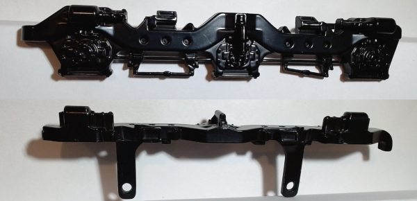 SIDE FRAME / 3-AXLE / RF & LR / BLACK / TOP MOUNT / PS 2 / (RAILKING SCALE) / RAILKING SD60
