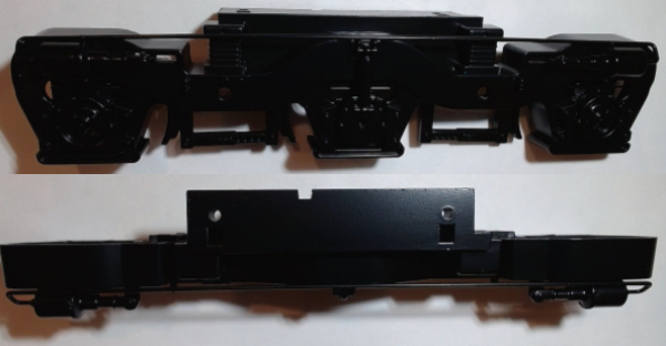 SIDE FRAME / 3-AXLE / LF & RR / GLOSS BLACK / RAILKING ONE GAUGE DASH-8