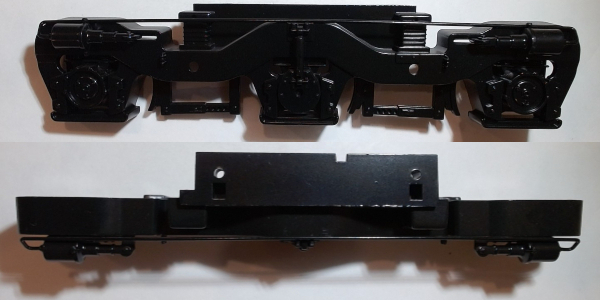 SIDE FRAME / 3-AXLE / RF & LR / GLOSS BLACK / RAILKING ONE GAUGE DASH-8