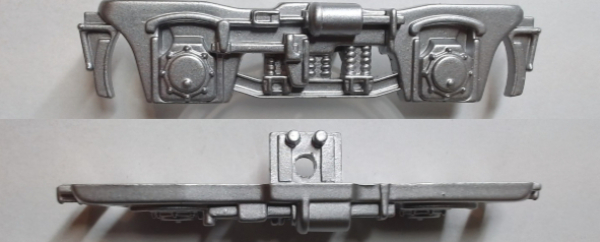 SIDE FRAME / 2-AXLE / LH & RH / SILVER / RAILKING 60ft STREAMLINED PASSENGER CAR