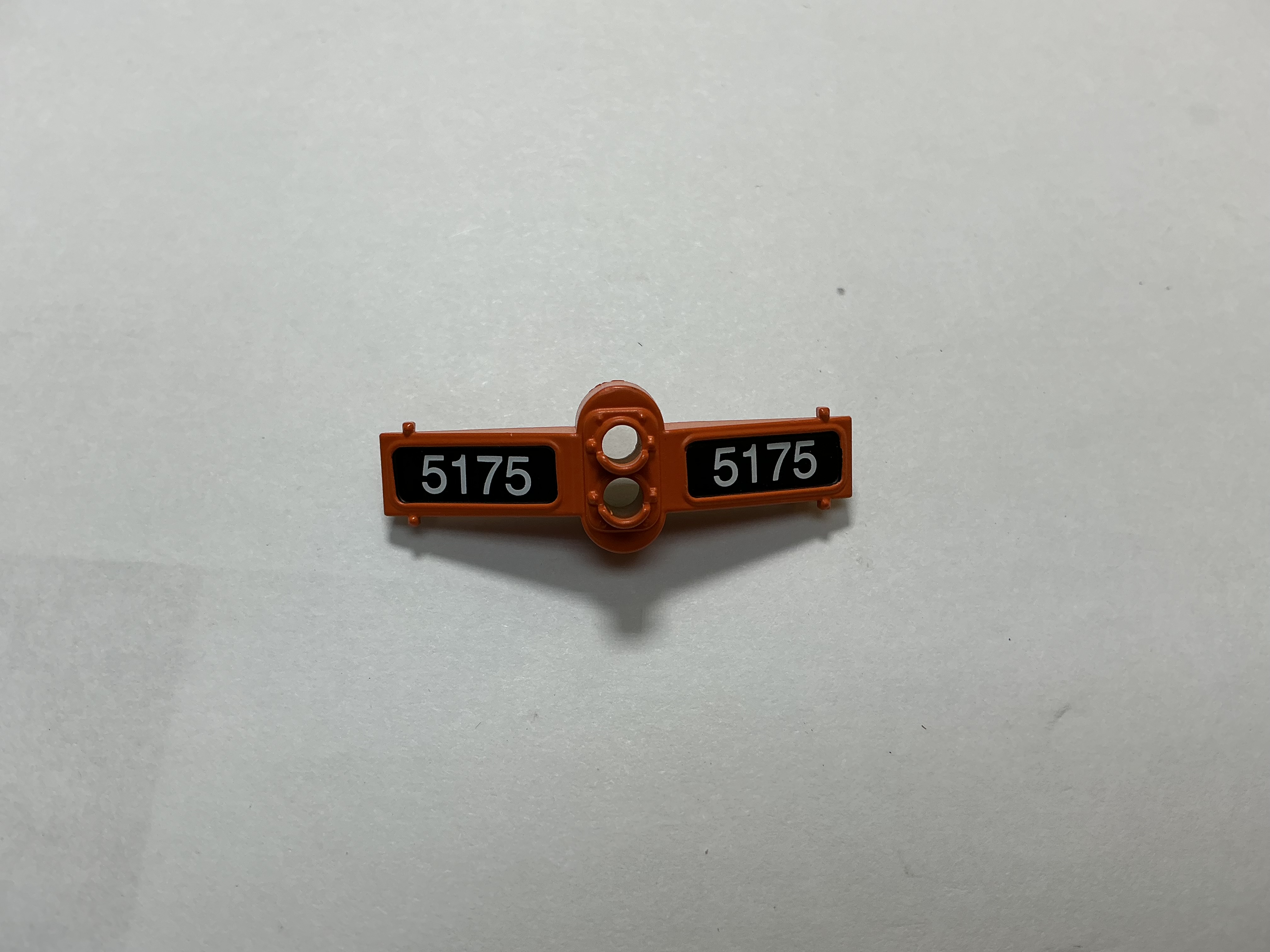 NUMBER BOARD / FRONT / W/HEADLIGHT HOUSING / ORANGE / #5175 / PREMIER SD60M