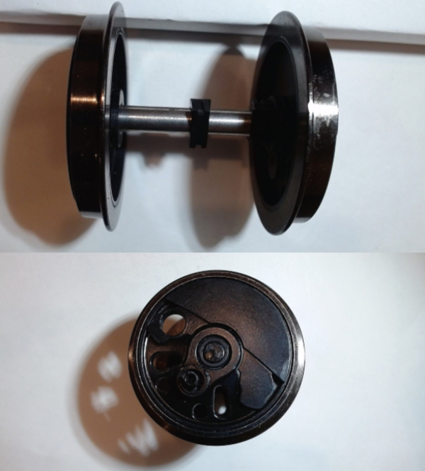 WHEEL & AXLE ASSEMBLY / 3RD DRIVER / W/BEARINGS / RAILKING ONE GAUGE BIG BOY