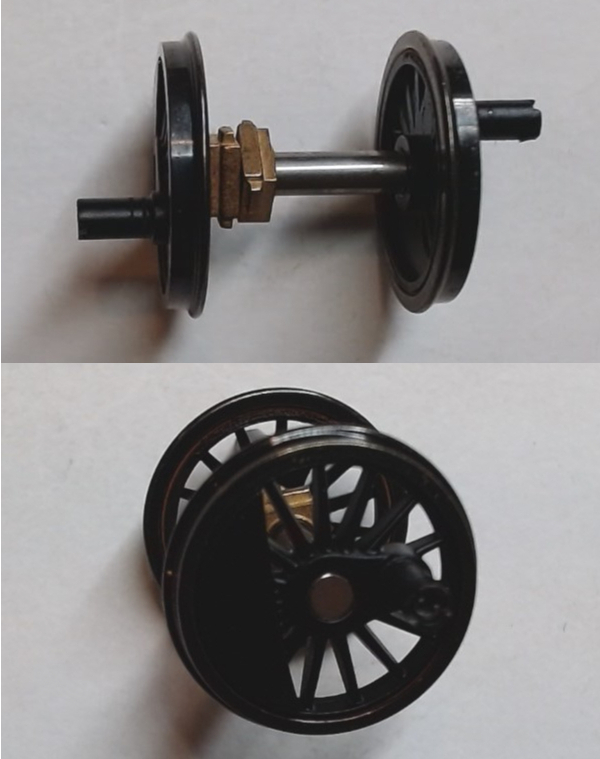 WHEEL & AXLE ASSEMBLY / HO SCALE / 3RD DRIVER / HO SCALE TRIPLEX 2-8-8-8-2
