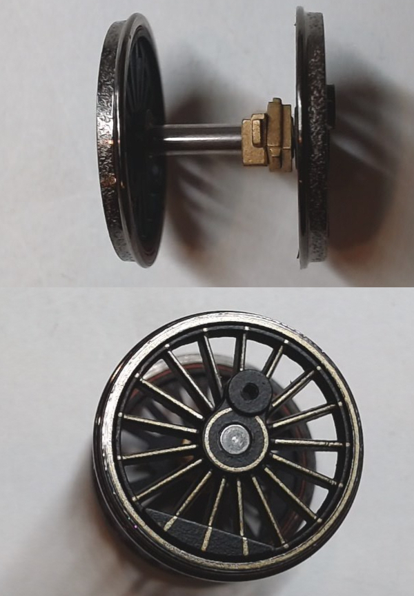 WHEEL & AXLE ASSEMBLY / HO SCALE / 1ST & 3RD DRIVER / HO SCALE K-4s 4-6-2