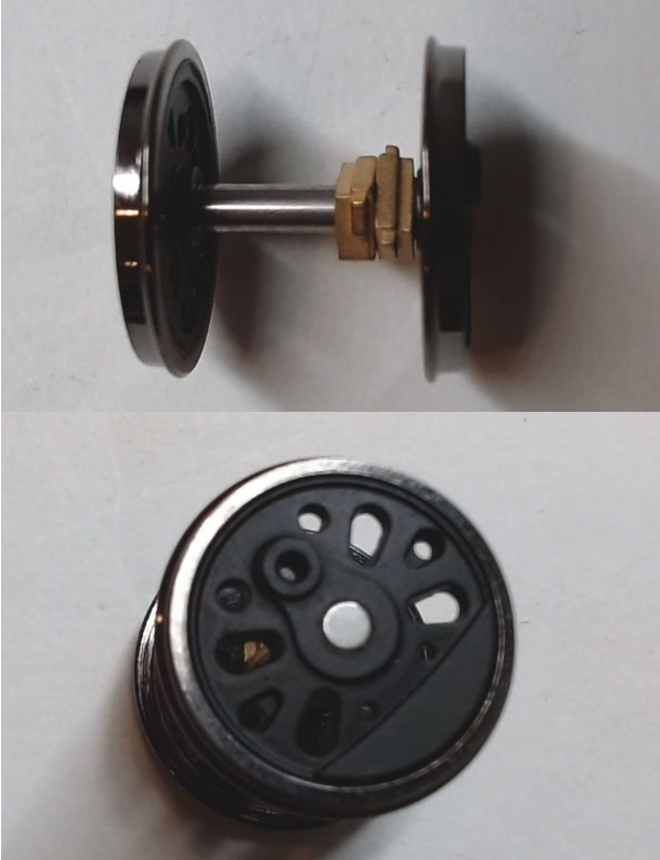 WHEEL & AXLE ASSEMBLY / HO SCALE / 2ND DRIVER / BLACK / HO SCALE CHALLENGER 4-6-6-4
