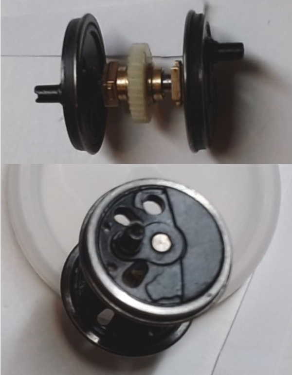 WHEEL & AXLE ASSEMBLY / HO SCALE / 3RD & 2ND DRIVER / W/CENTER GEAR / HO SCALE CHALLENGER 4-6-6-4