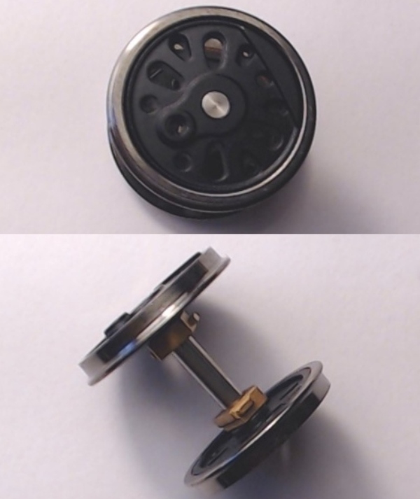 WHEEL & AXLE ASSEMBLY / 1st & 4th DRIVER / W/AXLE BEARINGS / HO SCALE BIG BOY 4-8-8-4