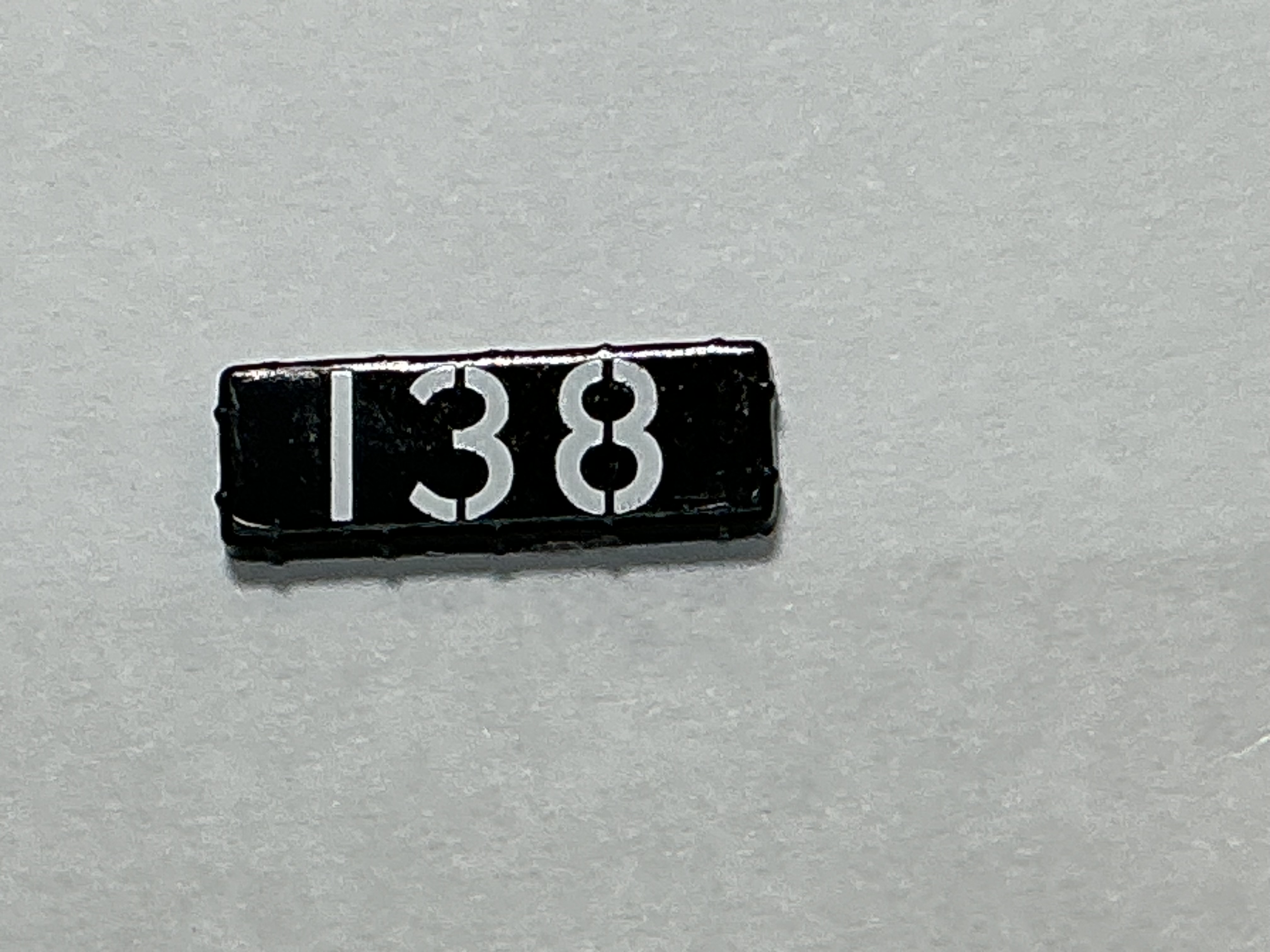 NUMBER BOARD / RH OR LH / FRONT OR REAR / #138 / PREMIER GP-40