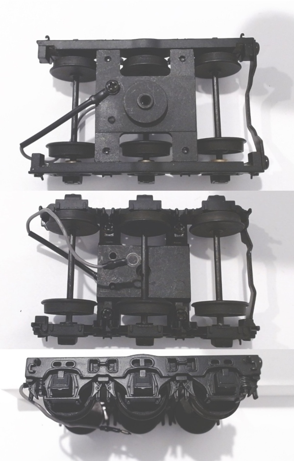 TENDER TRUCK / 6-WHEEL / BLACK / 2-RAIL / FRONT / PREMIER HUDSON 4-6-4 
