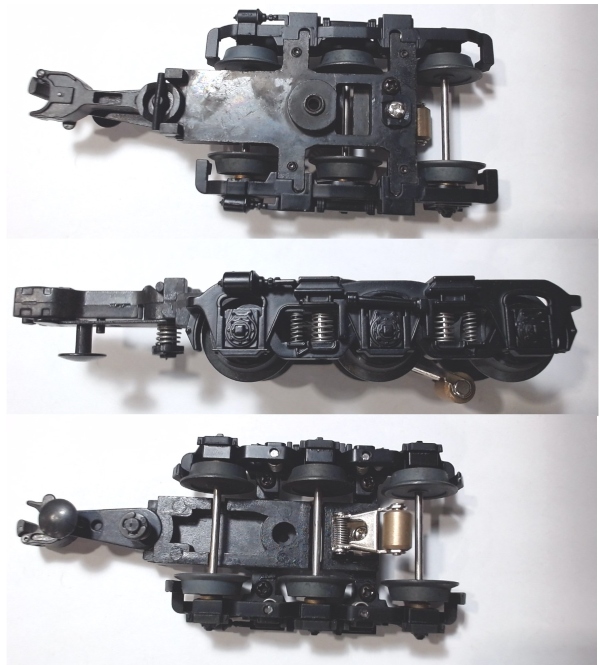 TRUCK / PASSENGER / 3-AXLE / W/COUPLER / W/PICK UP / BLACK / PREMIER 70' FULL VISTA DOME