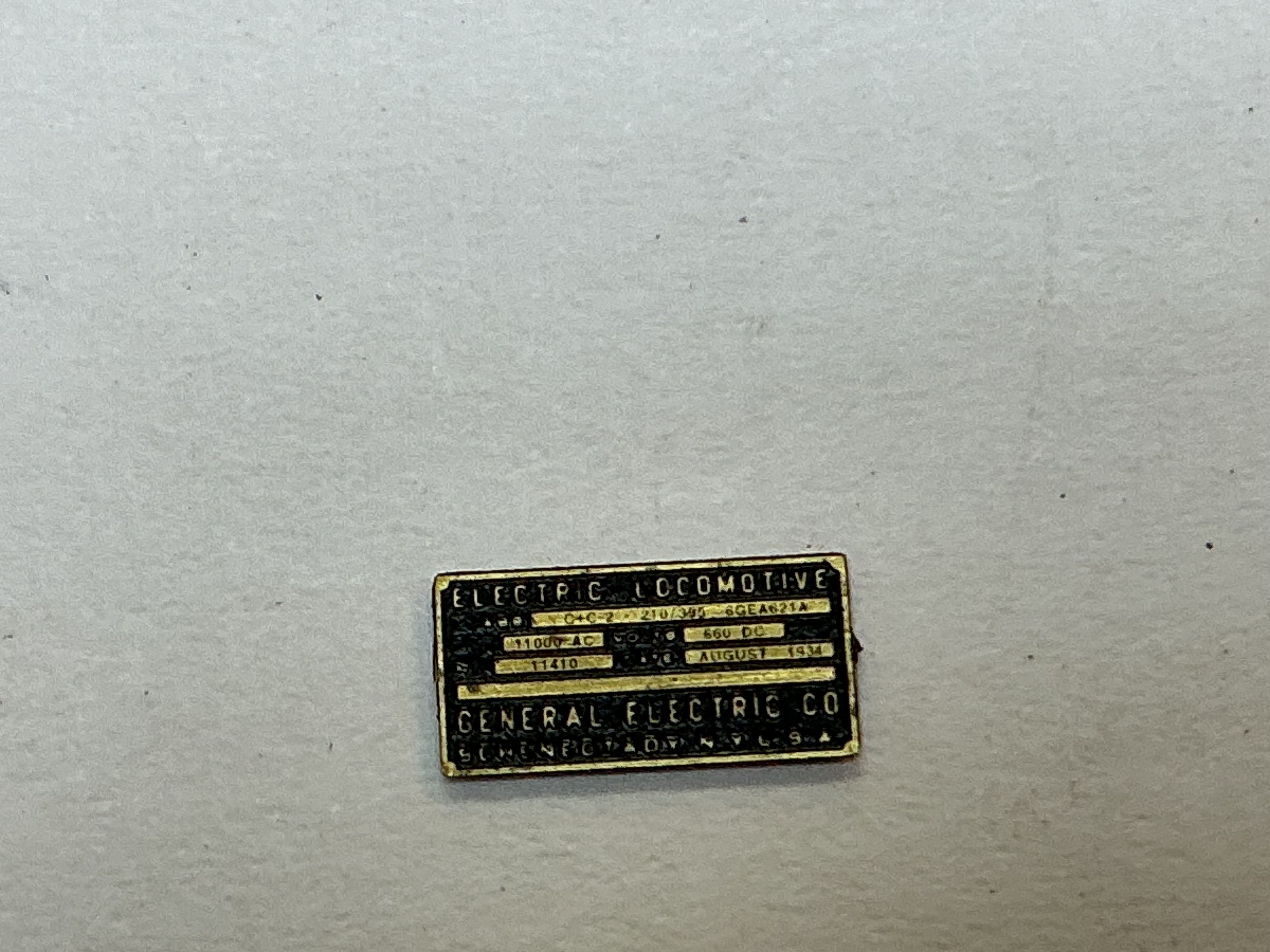 BUILDER PLATE / GENERAL ELECTRIC / #210 / PREMIER EP-3