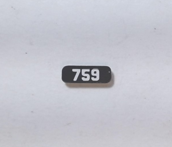 NUMBER BOARD / RH FRONT / HO SCALE GP-35 / UP #759