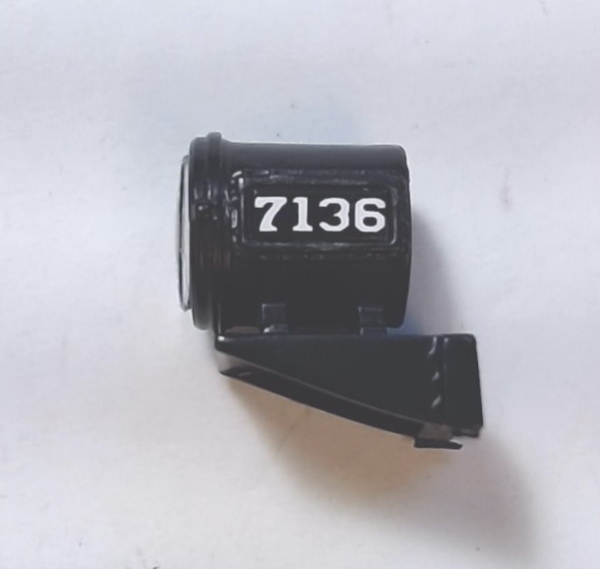 HEADLIGHT HOUSING / W/NUMBER BOARDS AND LENS / BLACK / 7136 / PS3 / RAILKING B-6 0-6-0