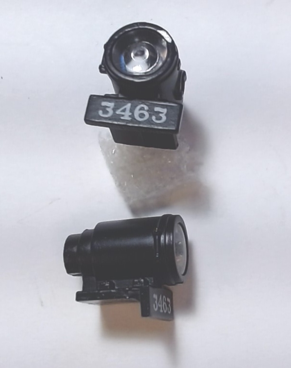 HEADLIGHT HOUSING / SMOKE BOX DOOR MOUNT / BLACK / #3463 / PREMIER SANTA FE HUDSON 4-6-4